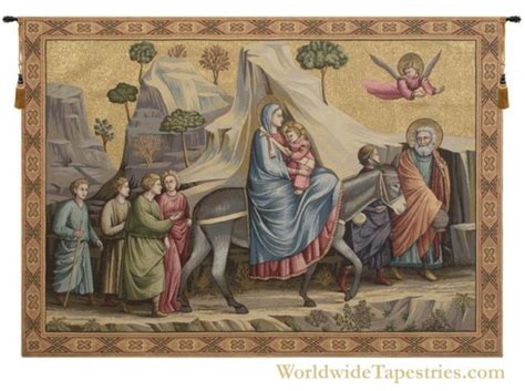 The Flight into Egypt! A Tapestry of Vivid Hues and Exquisite Detailing